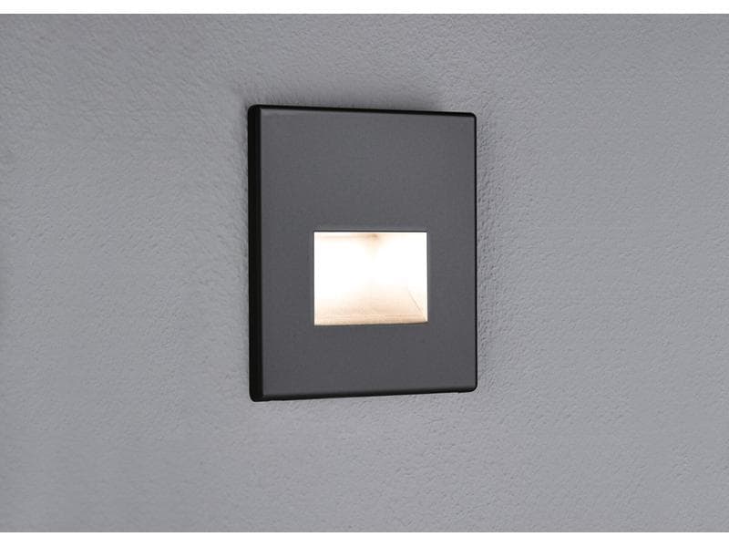 Paulmann Wandeinbauleuchte LED Edge Quadro, 1.2W, 2700K, Schwarz