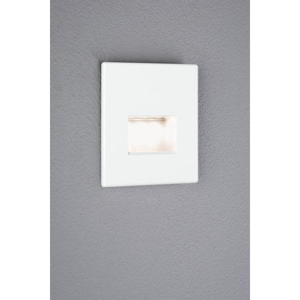 Paulmann Wandeinbauleuchte LED Edge Quadro, 1.2W, 2700K, Weiss