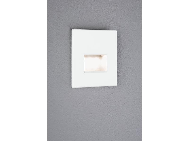 Paulmann Wandeinbauleuchte LED Edge Quadro, 1.2W, 2700K, Weiss