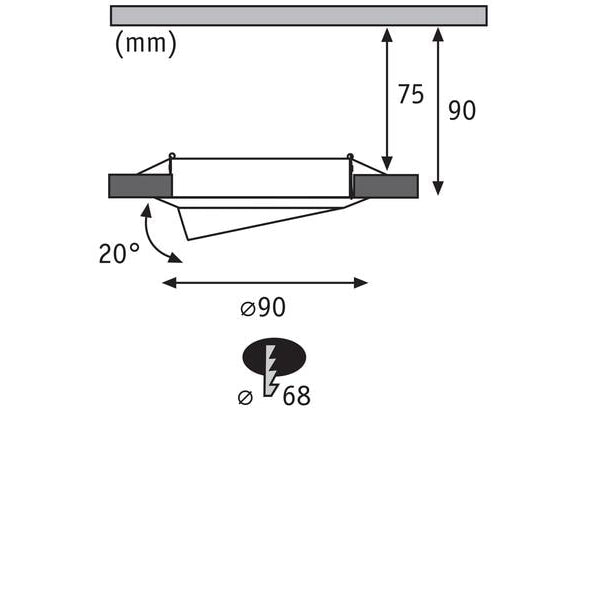 Paulmann Einbauspot LED Base Basisset, GU10, 10 x 10W, Weiss