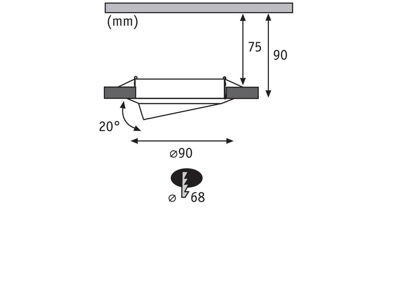 Paulmann Einbauspot LED Base Basisset, GU10, 10 x 10W, Weiss