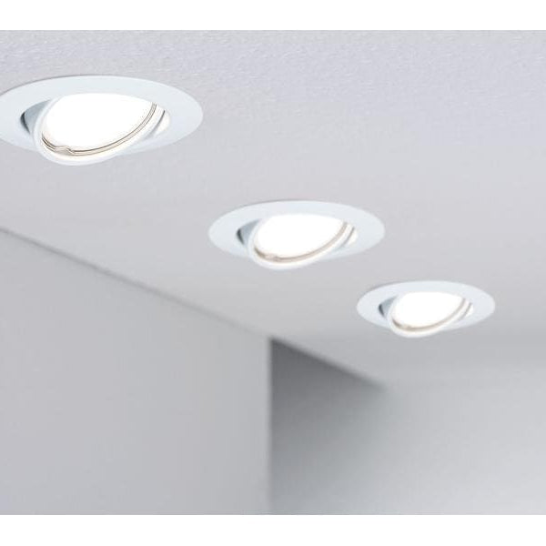 Paulmann Einbauspot LED Base Basisset, GU10, 10 x 10W, Weiss