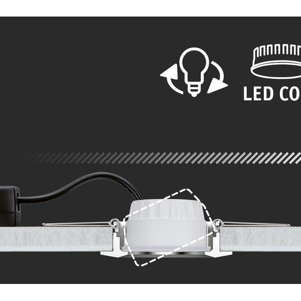 Paulmann Einbauspot LED Gil Coin Set, 3 x 6W, 2700K, Schwarz/Gold