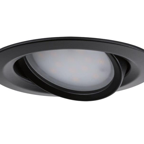 Paulmann Einbauspot LED Nova Plus Coin Set, 3 x 6W, 2700K, Schwarz