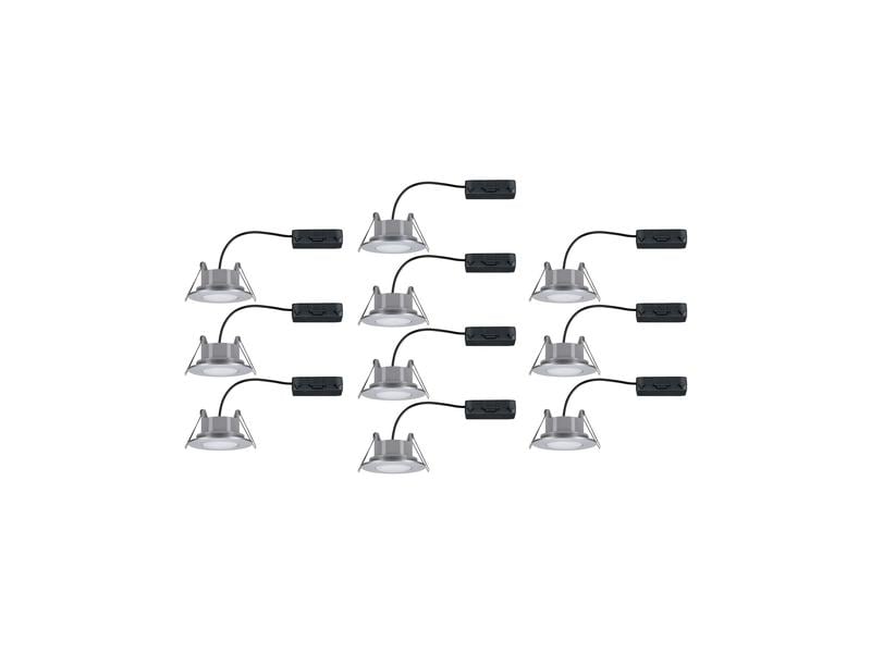 Paulmann Einbauspot LED Calla Basisset, 10 x 6W, 4000K, Chrom