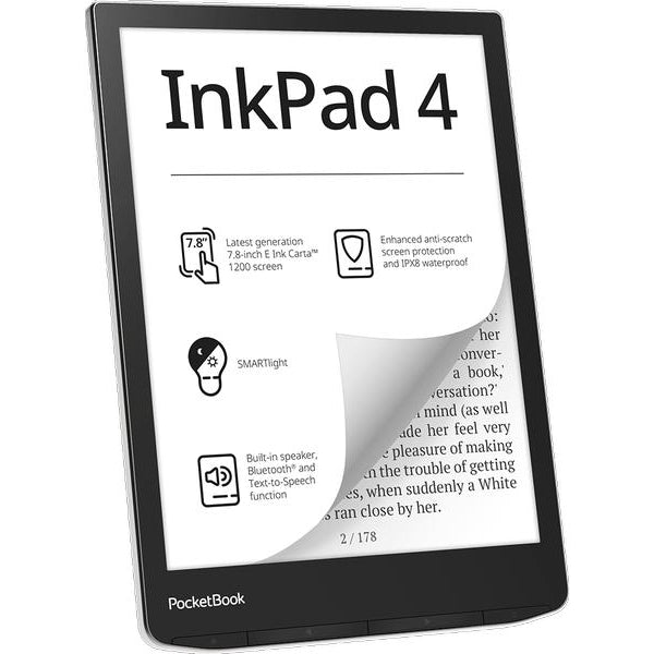 PocketBook E-Book Reader InkPad 4 Silber