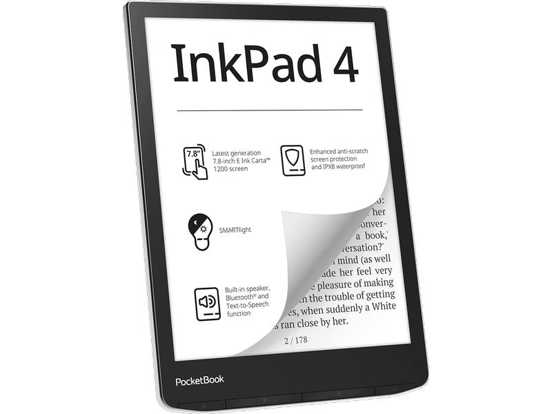 PocketBook E-Book Reader InkPad 4 Silber