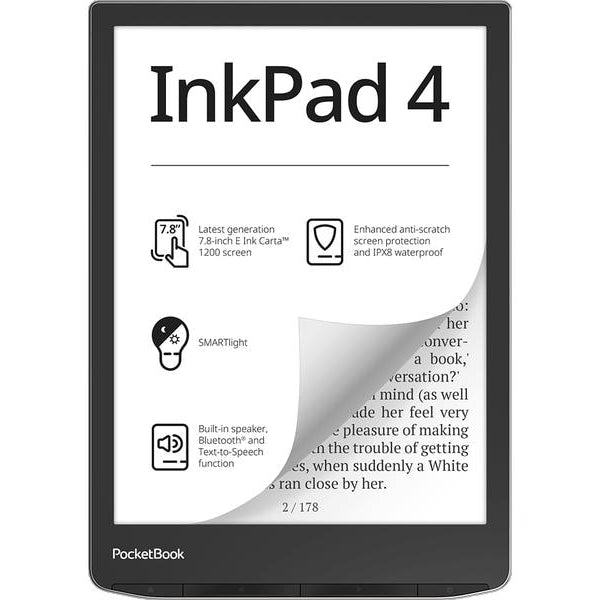PocketBook E-Book Reader InkPad 4 Silber