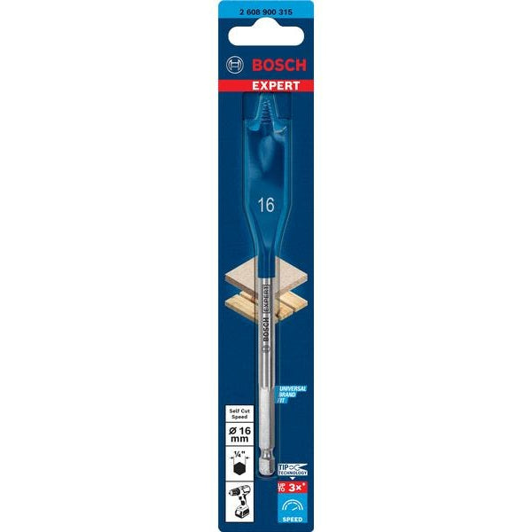 Bosch Professional Flachfräsbohrer EXPERT Self Cut Speed, 16 x 152 mm