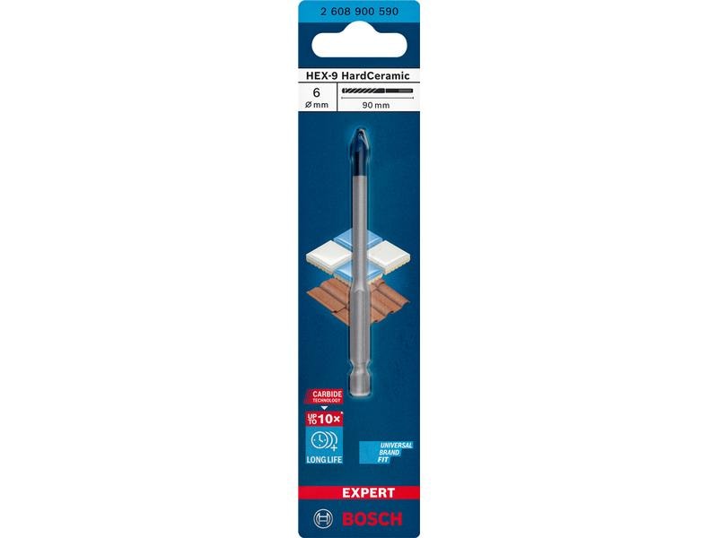 Bosch Professional Bohrer Expert HEX-9 HardCeramic, 6 x 90 mm