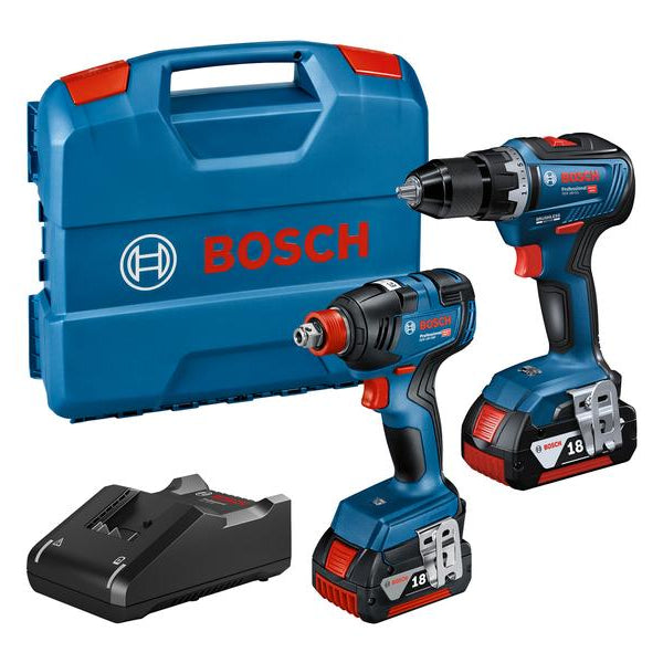 Bosch Professional Akku-Drehschlagschrauber GDX 18 V-200 + GSR 18 V-55
