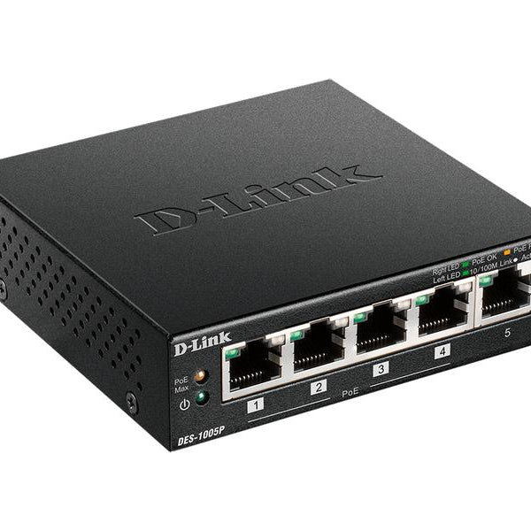 D-Link PoE Switch DES-1005P/E 5 Port