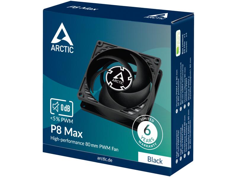Arctic Cooling PC-Lüfter P8 Max Schwarz