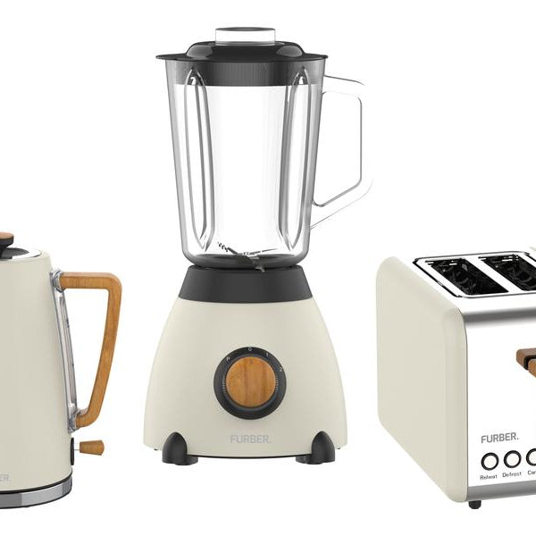 FURBER Wasserkocher, Standmixer und Toaster Set Hepburn Beige