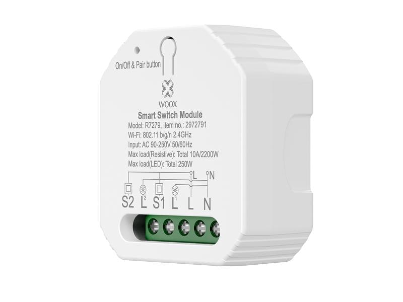 WOOX WiFi Smart Switch R7279, 230 V, 10A, 2300W Weiss