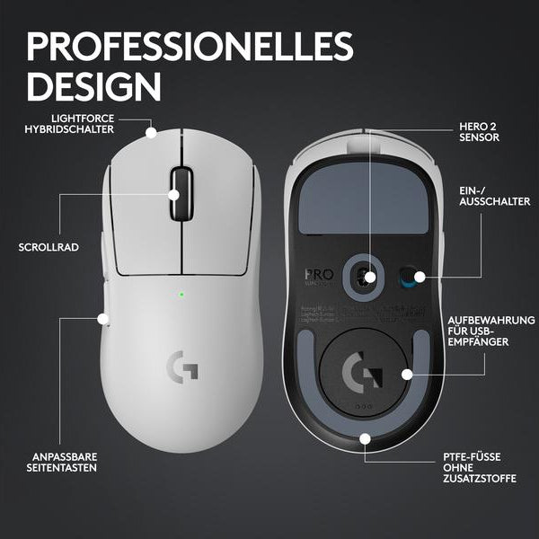 Logitech Gaming-Maus Pro X Superlight 2 Lightspeed Weiss