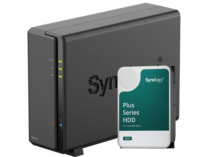 Synology NAS DiskStation DS124 1-bay Synology Plus HDD 4 TB