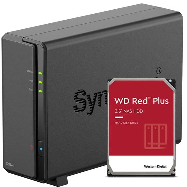 Synology NAS DiskStation DS124 1-bay WD Red Plus 2 TB