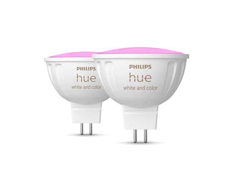 Philips Hue Leuchtmittel White &amp; Color Amb. MR16 Doppelpack 400 lm