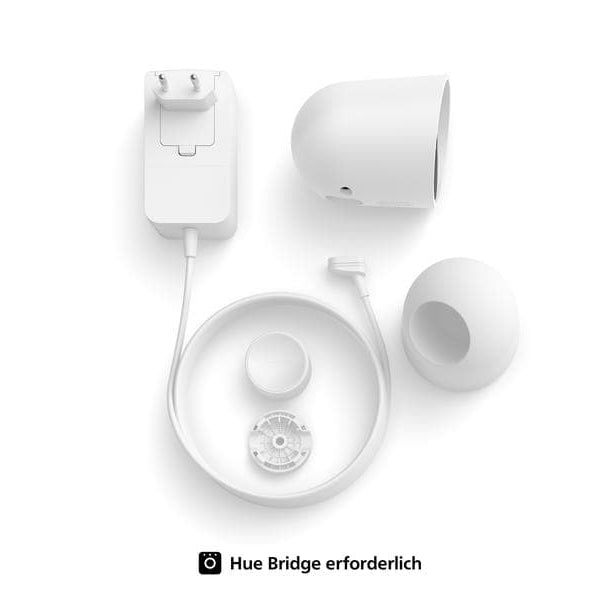 Philips Hue Secure kabelgebundene Kamera mit Standfuss Weiss