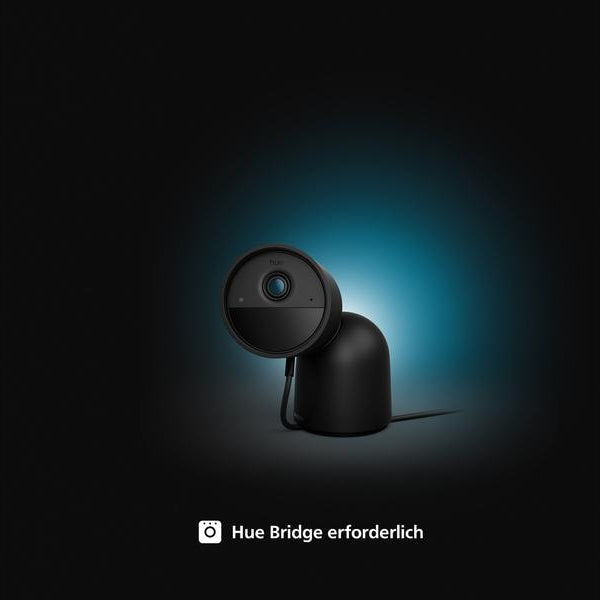Philips Hue Secure kabelgebundene Kamera mit Standfuss Schwarz