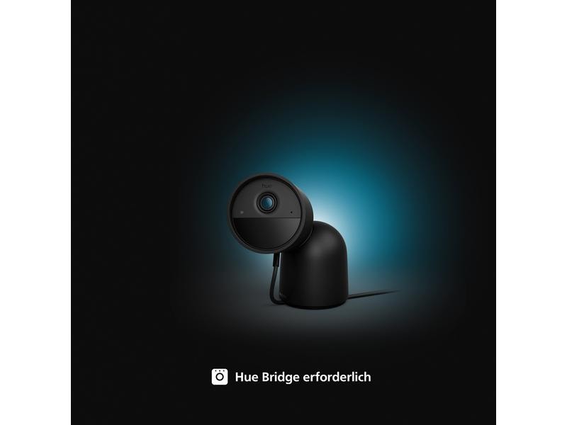 Philips Hue Secure kabelgebundene Kamera mit Standfuss Schwarz