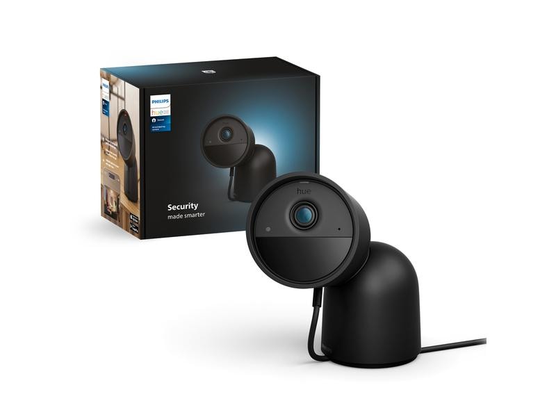 Philips Hue Secure kabelgebundene Kamera mit Standfuss Schwarz