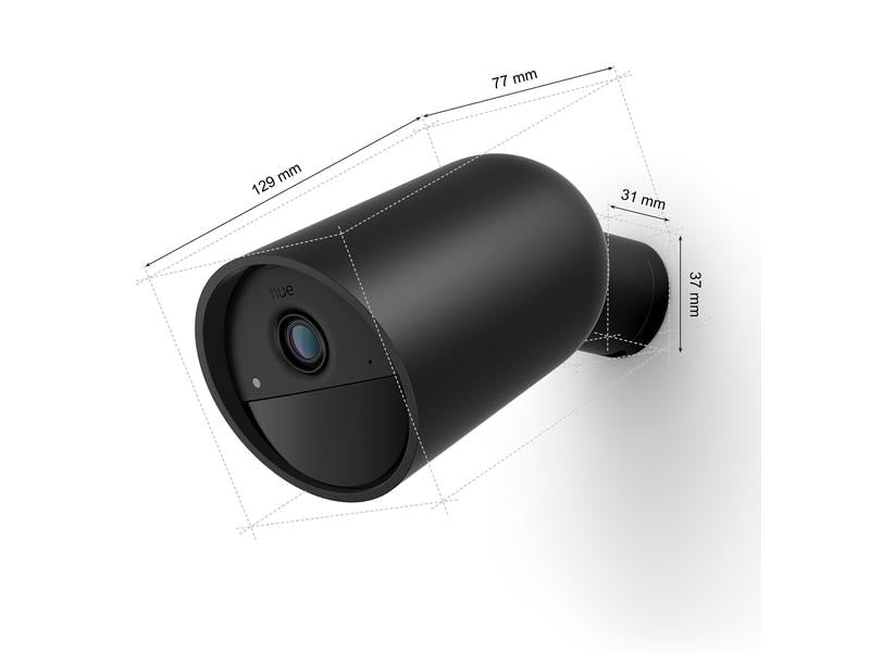 Philips Hue Secure batteriebetriebene Kamera Schwarz
