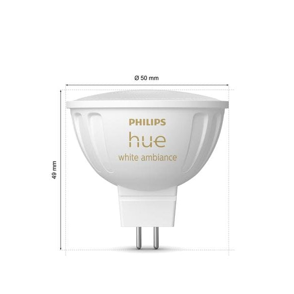 Philips Hue Leuchtmittel White Ambiance MR16 Einzelpack 400 lm