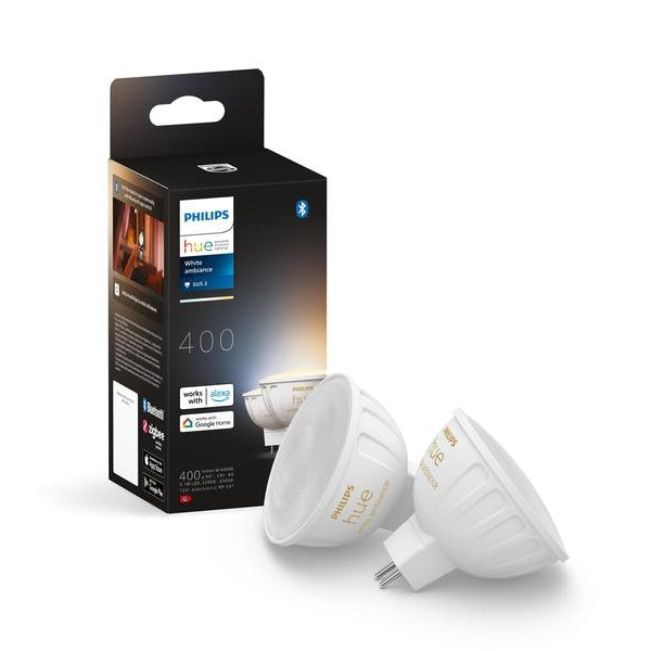 Philips Hue Leuchtmittel White Ambiance MR16 Doppelpack 400 lm