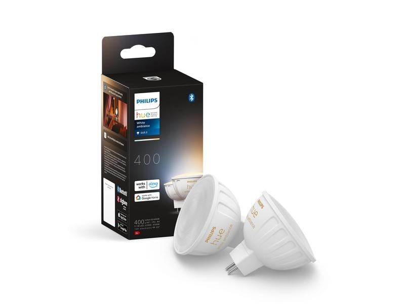 Philips Hue Leuchtmittel White Ambiance MR16 Doppelpack 400 lm