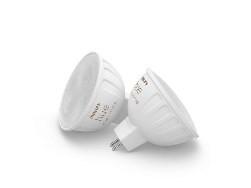 Philips Hue Leuchtmittel White &amp; Color Amb. MR16 Doppelpack 400 lm