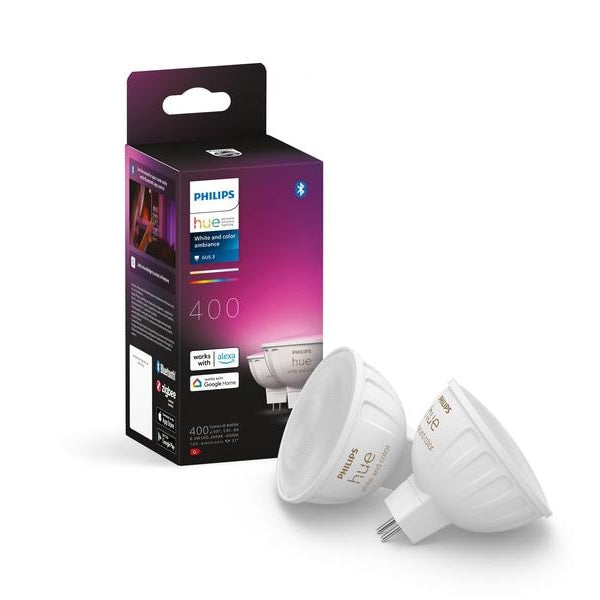 Philips Hue Leuchtmittel White & Color Amb. MR16 Doppelpack 400 lm