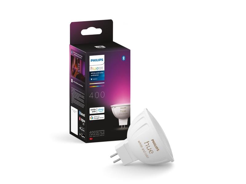 Philips Hue Leuchtmittel White &amp; Color Amb. MR16 Einzelpack 400 lm