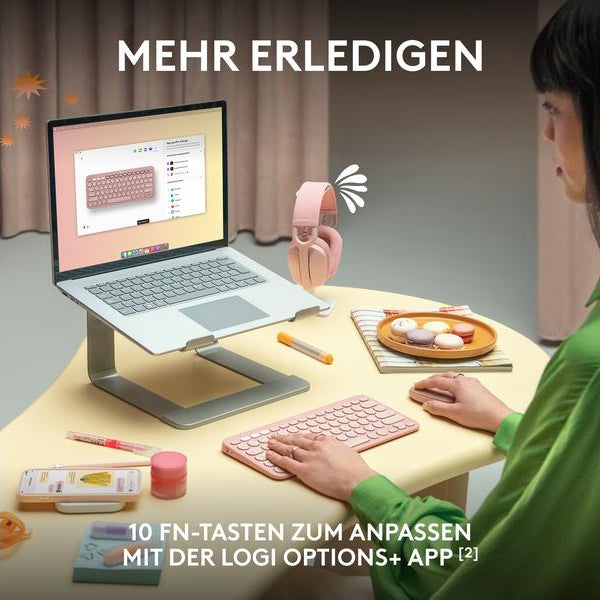 Logitech Pebble Keys 2 K380s Multi-Device-Tastatur Graphit