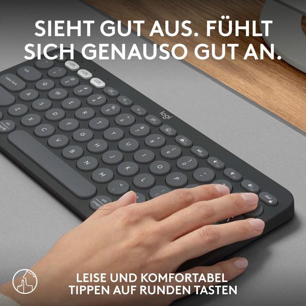 Logitech Pebble Keys 2 K380s Multi-Device-Tastatur Graphit