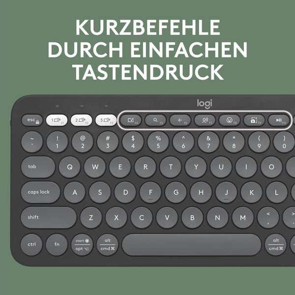 Logitech Pebble Keys 2 K380s Multi-Device-Tastatur Graphit