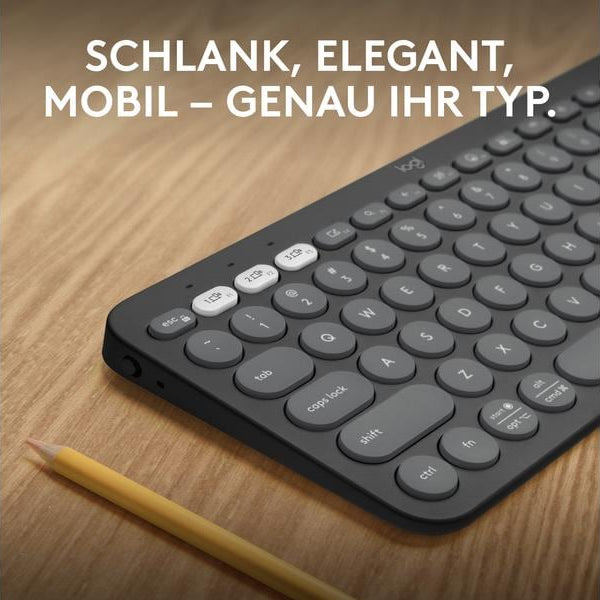 Logitech Pebble Keys 2 K380s Multi-Device-Tastatur Graphit