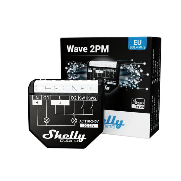 Shelly Funk-Schaltaktor mit Leistungsmessung Qubino WAVE 2PM