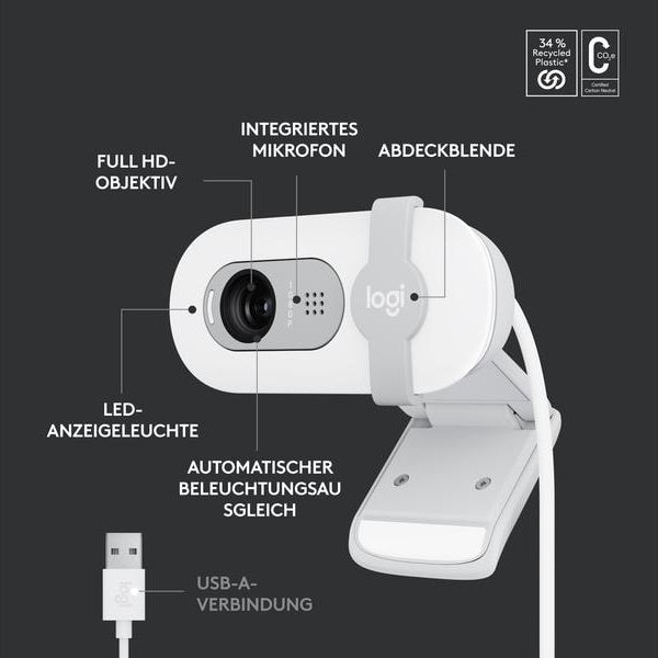 Logitech Brio 100 Weiss