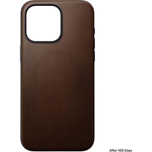 Nomad Back Cover Modern Leather iPhone 15 Pro Max Braun