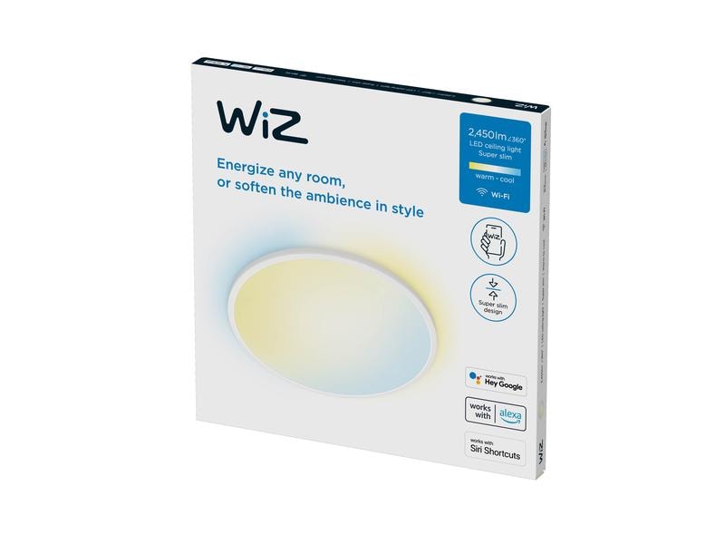 WiZ Superslim Tunable White Deckenleuchte 2450 lm Weiss