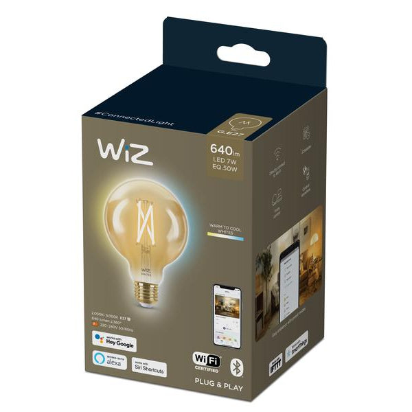 WiZ Leuchtmittel 6.7W (50W) E27 G95 Filament Amber Einzelpack