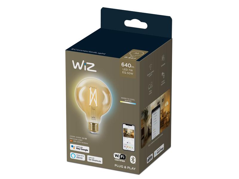 WiZ Leuchtmittel 6.7W (50W) E27 G95 Filament Amber Einzelpack
