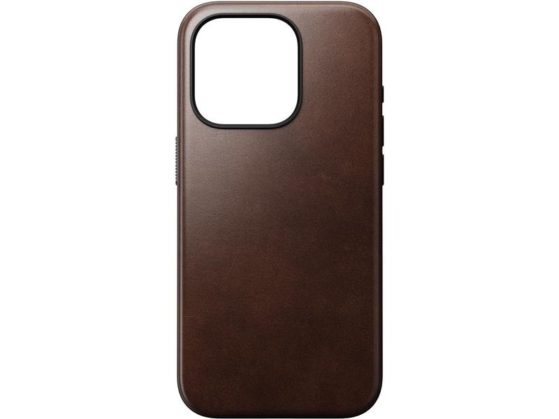 Nomad Back Cover Modern Leather Horween iPhone 15 Pro Rostbraun