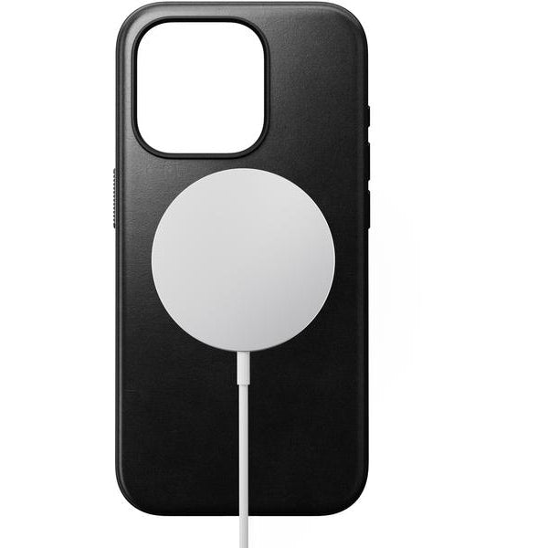 Nomad Back Cover Modern Leather Horween iPhone 15 Pro Schwarz