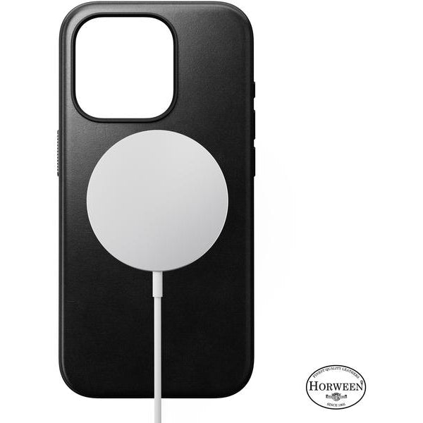 Nomad Back Cover Modern Leather Horween iPhone 15 Pro Schwarz