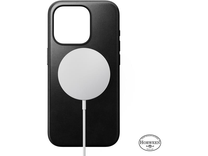 Nomad Back Cover Modern Leather Horween iPhone 15 Pro Schwarz