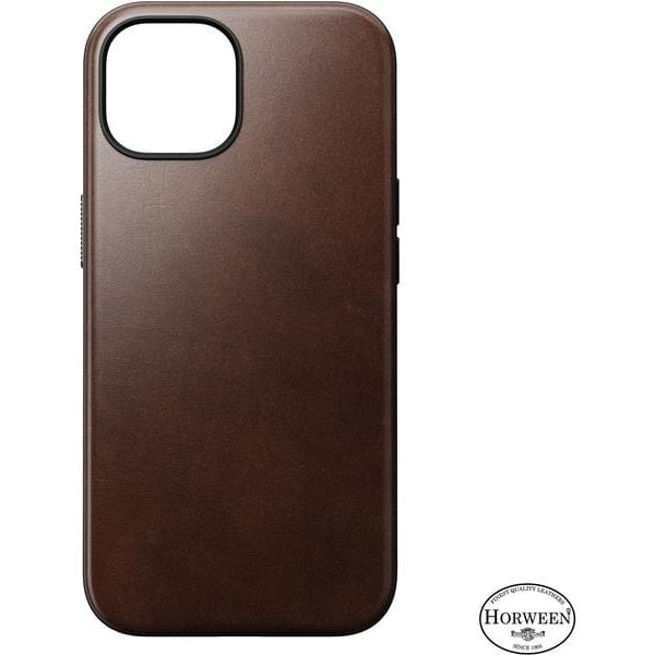 Nomad Back Cover Modern Leather Horween iPhone 15 Schwarz