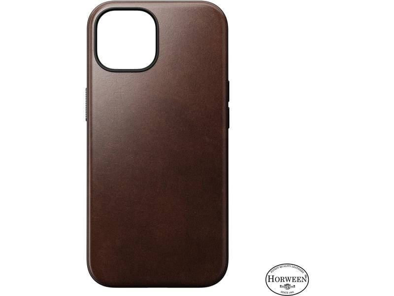Nomad Back Cover Modern Leather Horween iPhone 15 Schwarz